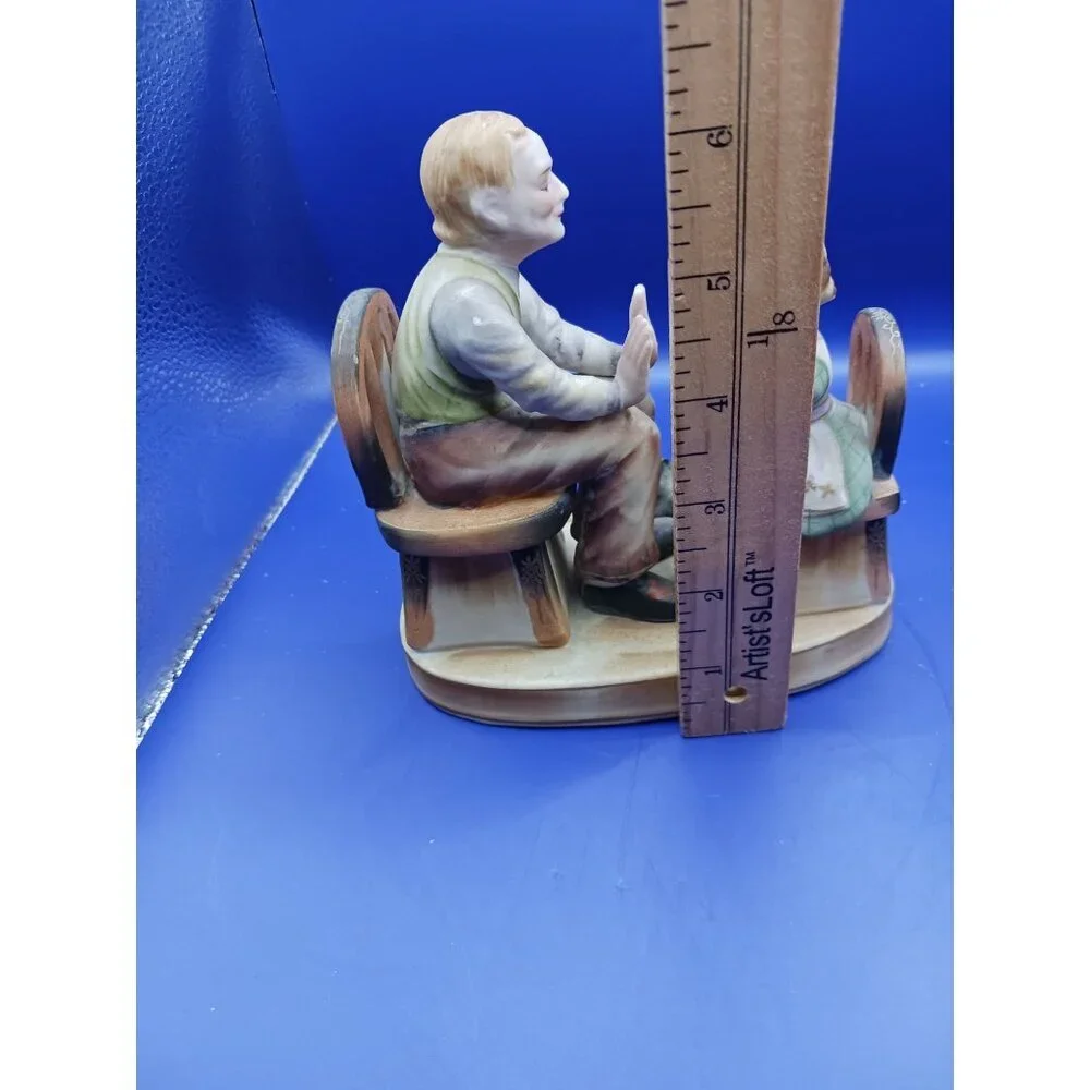 Shafford vtg grandpa & grandaughter Figurine 